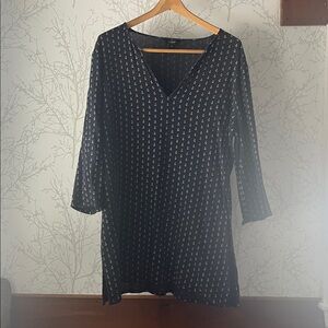 J. Crew Navy Tunic with White Anchor Print